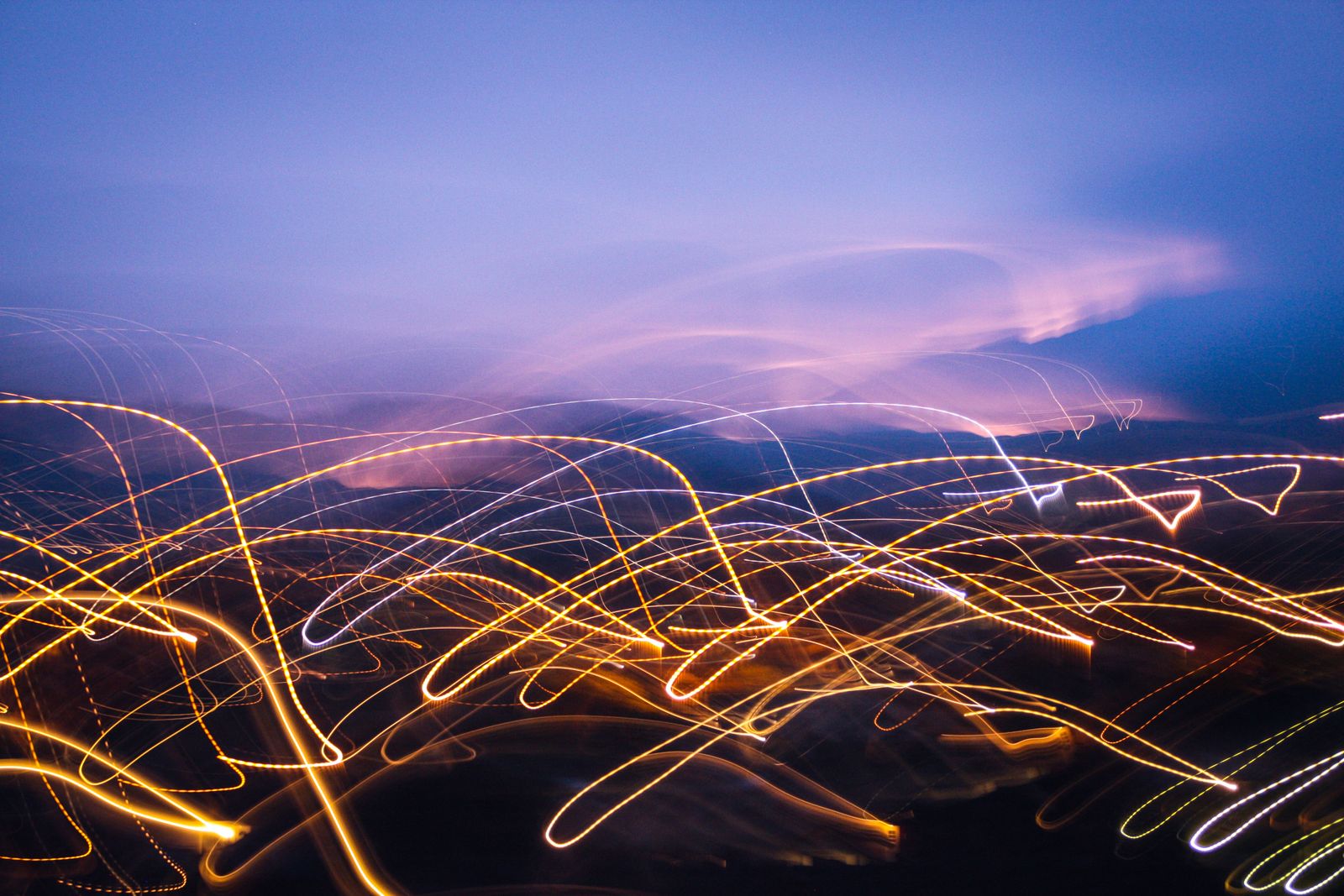 Colourful light in motion